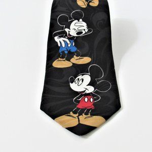 Men's Disney Tie | Mickey Mouse Silk Black Necktie